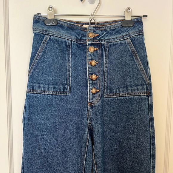 NWOT Sezane Tommy Denim Blue Jeans 34/2 - Picture 9 of 9